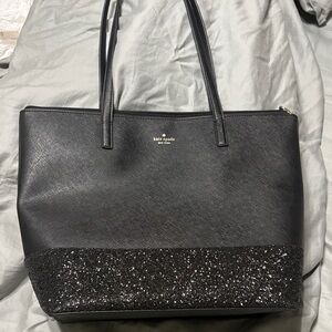 Kate Spade Black and Glitter Tote Bag